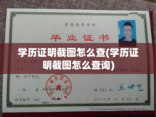 学历证明截图怎么查(学历证明截图怎么查询)