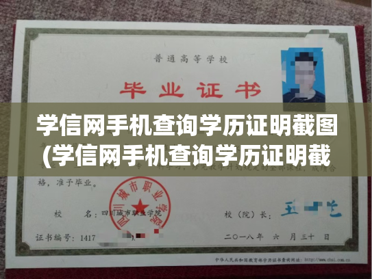 学信网手机查询学历证明截图(学信网手机查询学历证明截图怎么弄)
